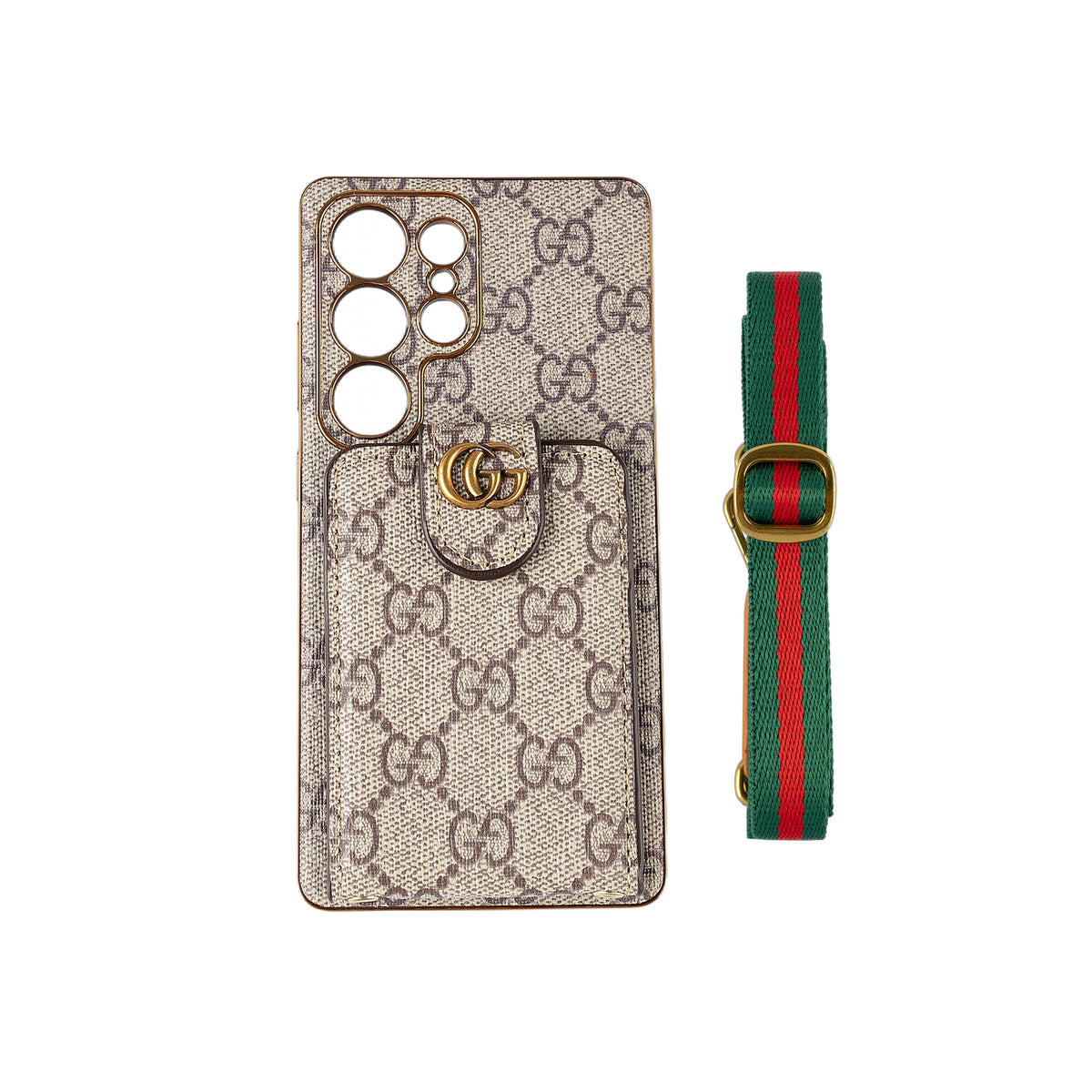Capa de Couro Premium para celular Samsung com Carteira e Alça