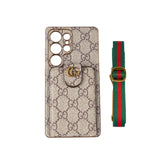 Capa de Couro Premium para celular Samsung com Carteira e Alça