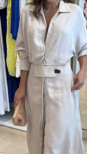 Vestido Mykonos - Linho Premium (Leve e Soltinho)