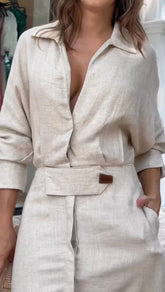 Vestido Mykonos - Linho Premium (Leve e Soltinho)