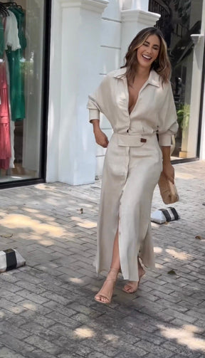 Vestido Mykonos - Linho Premium (Leve e Soltinho)
