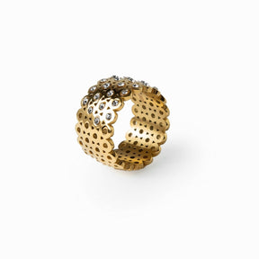 Anel Valenciana Banhado em Ouro 18K