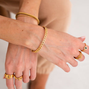 Bracelete Favo de Mel Banhado em Ouro 18K