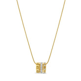 Colar Aro Triplo Algarismo Romano Banhado em Ouro 18k