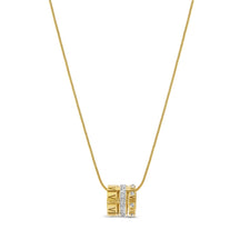 Colar Aro Triplo Algarismo Romano Banhado em Ouro 18k