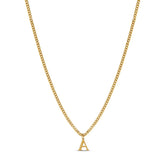 Colar Letra Inicial Chain Banhado em Ouro 18K