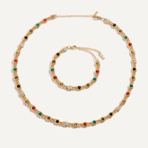 Conjunto Chloé Banhado em Ouro 18k