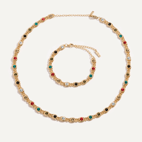 Conjunto Chloé Banhado em Ouro 18k