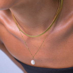 Mix Shine Colar Duplo Banhado em Ouro 18k