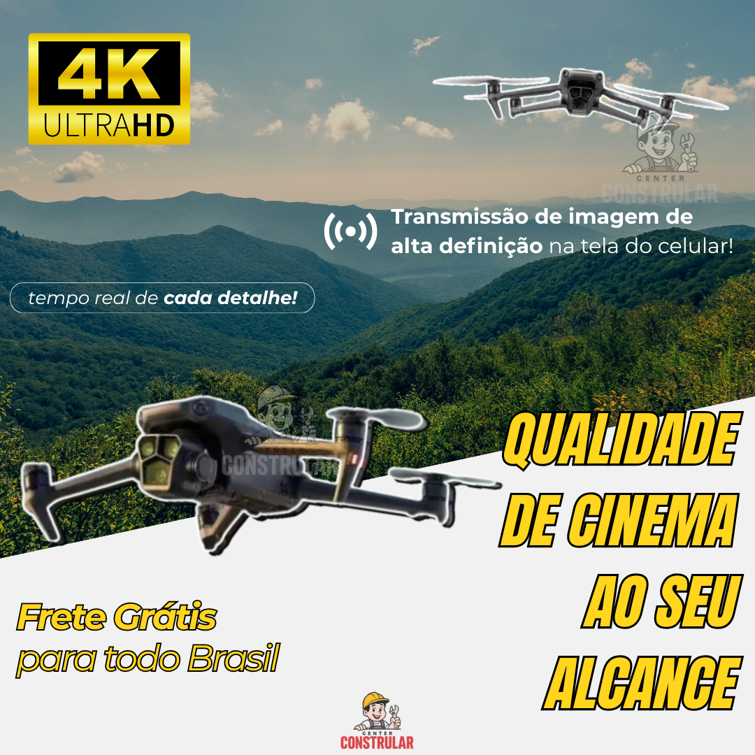 Drone Lânus com Câmera 4K - Lote Exclusivo de Black Friday + BRINDE EXCLUSIVO (Maleta Portátil)